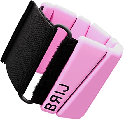 BRIJ Wrist Ankle Weights Adjustable Workout Weights (2 per set 1 LB each) for Yoga, Walking, Pilates, Hiking, Aerobics, Available in Pink, Blue, Black